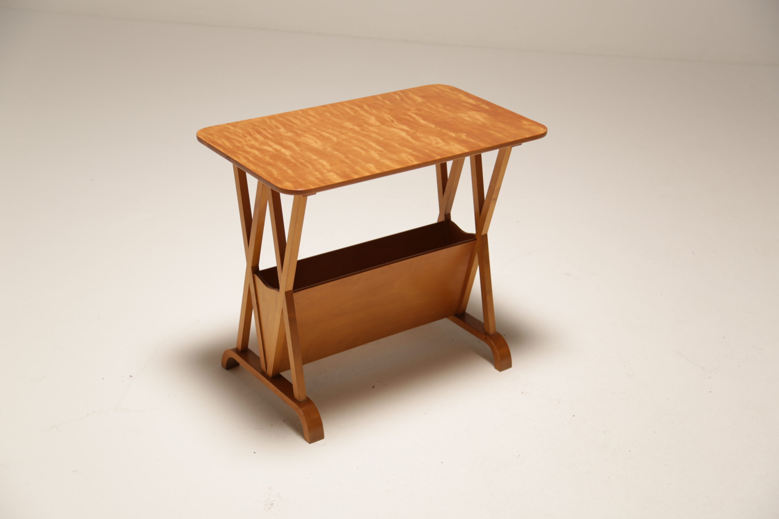 Vintage Beech Wood Magazine Table The Vintage Hub