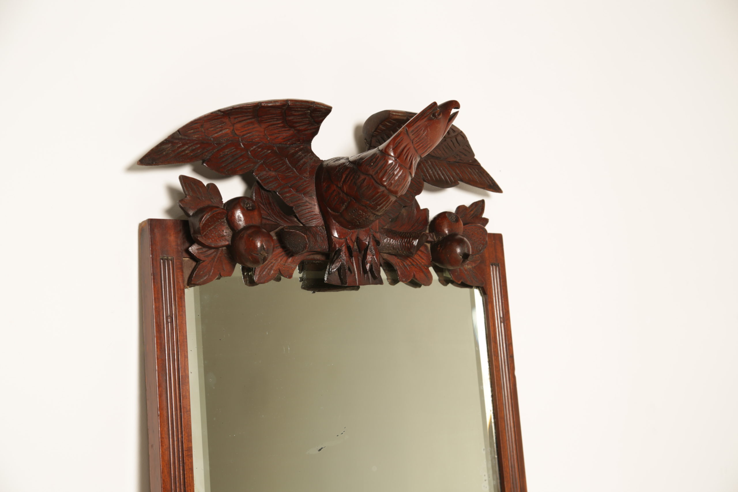 Antique Victorian Mahogany Eagle Wall Mirror The Vintage Hub